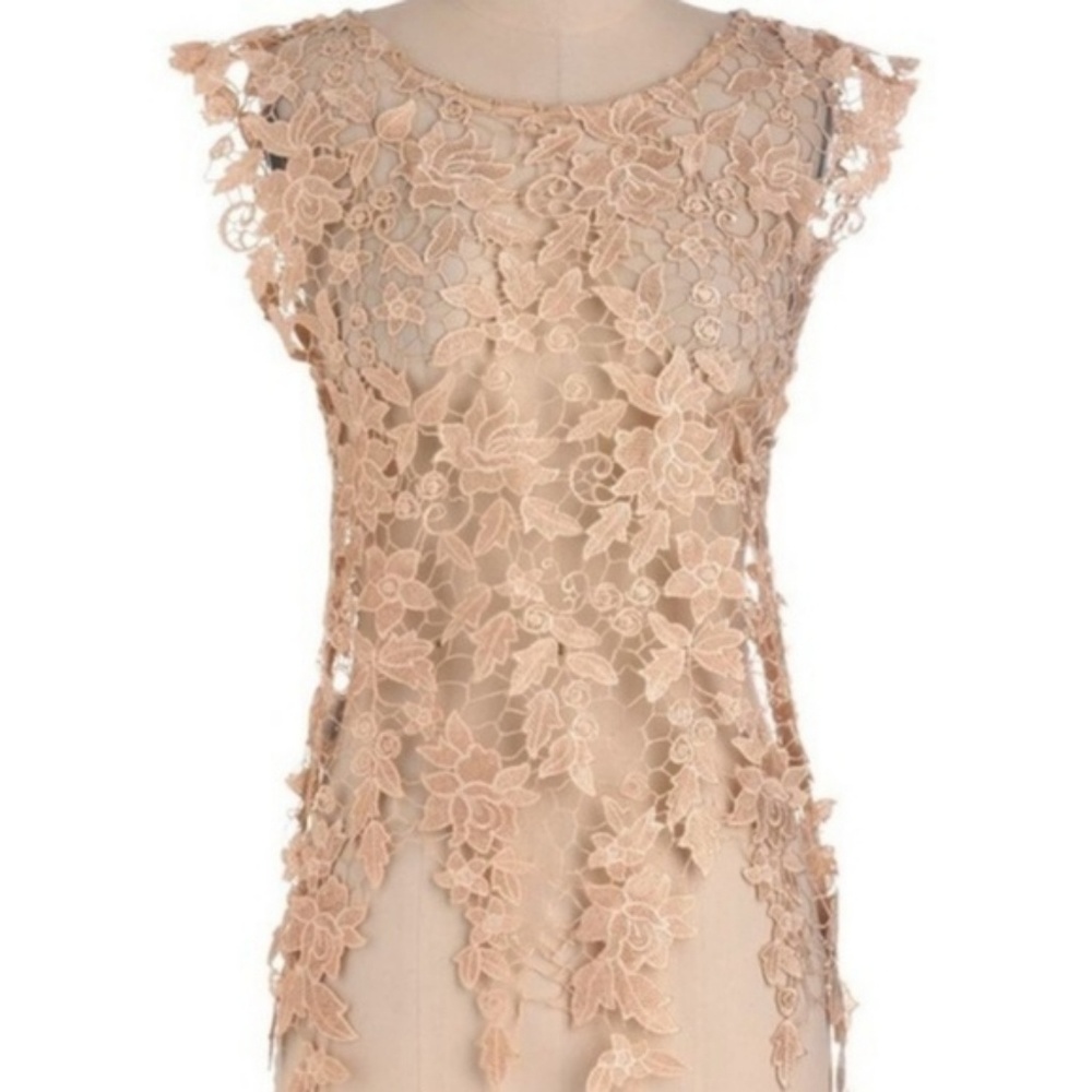 Modcloth/ Miss Finch Open Lace Blouse